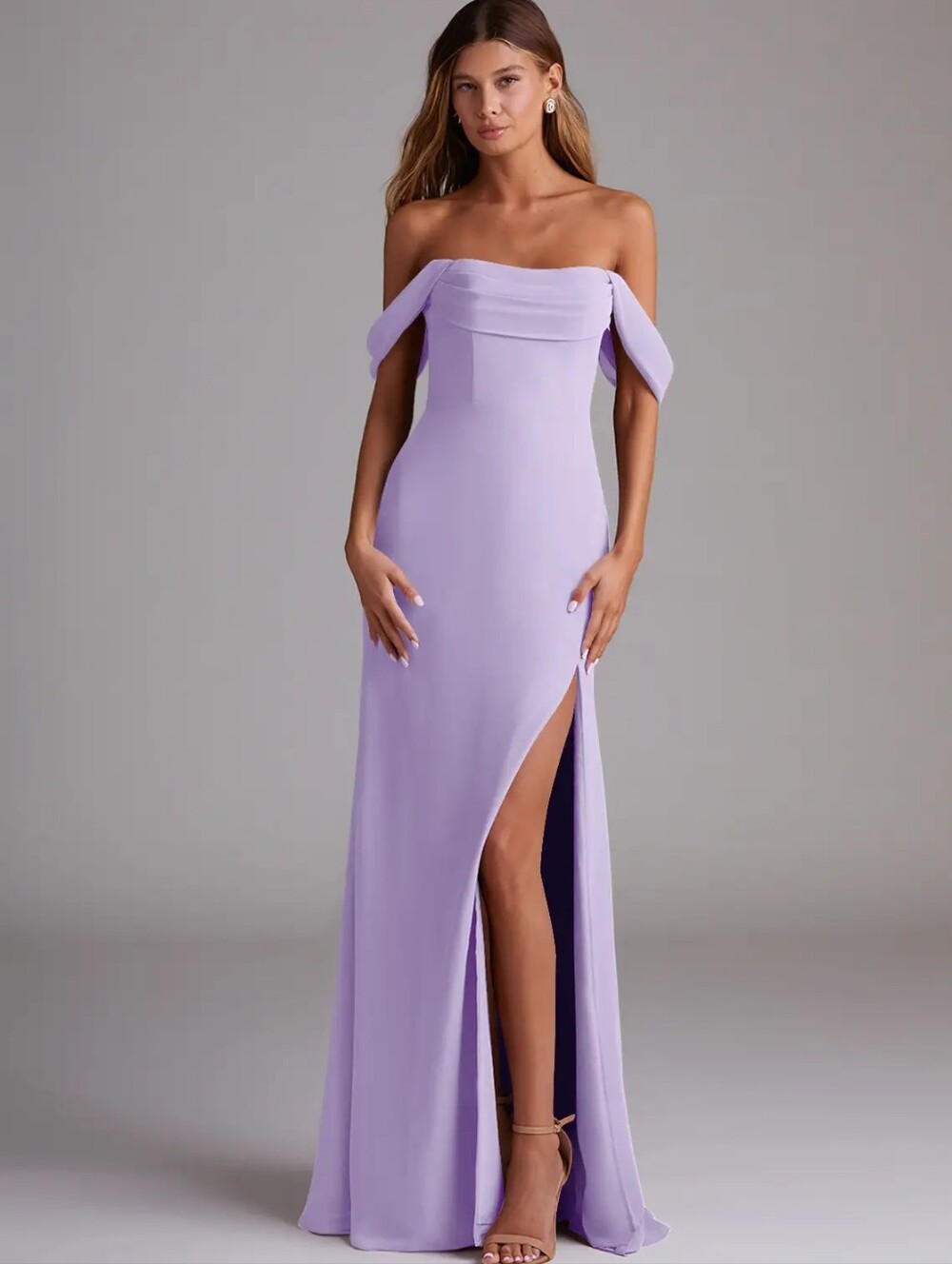 NWT SZ A6 Azazie Saige In Lilac